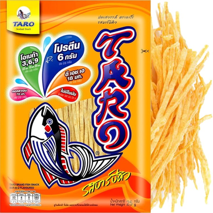Tajska Przekąska Rybna Thai Fish Snack o Smaku Barbecue BBQ Flavor 52g TARO