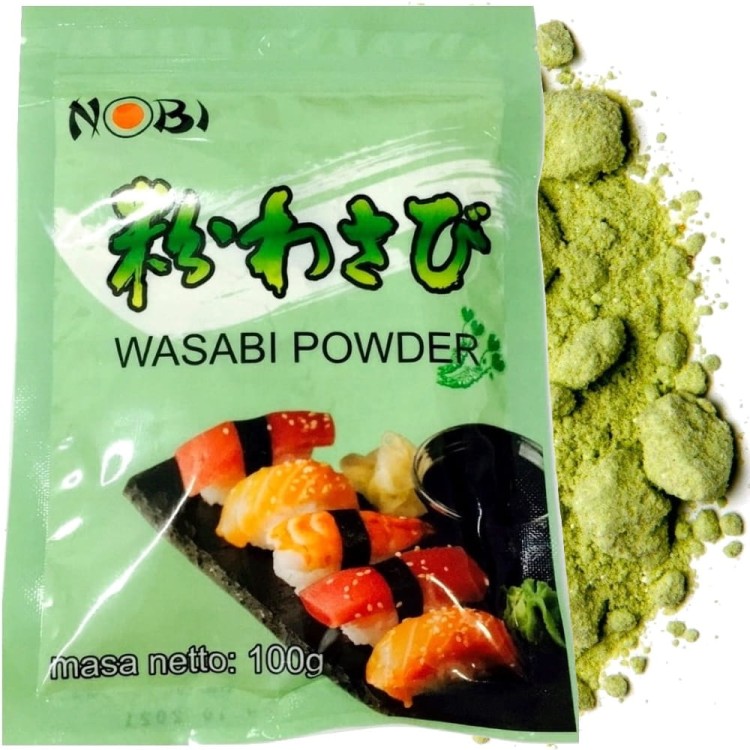 Pasta Wasabi Do Sushi Ostry Zielony Japoński Chrzan w Proszku 100g NOBI