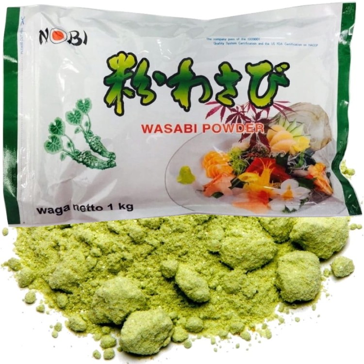 Pasta Wasabi Do Sushi Ostry Zielony Japoński Chrzan w Proszku 1kg 1000g NOBI