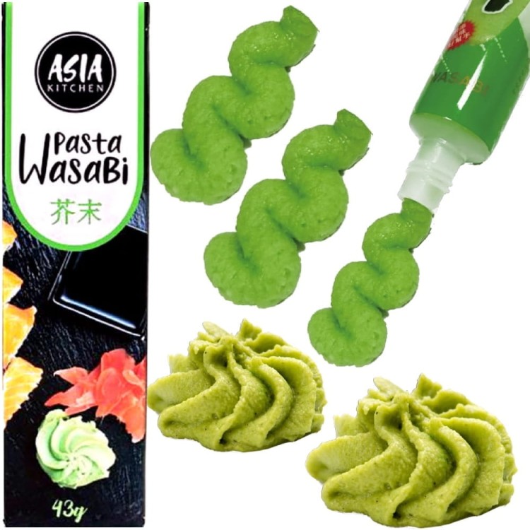 Pasta Wasabi Do Sushi Ostry Zielony Japoński Chrzan w Tubce 43g ASIA KITCHEN