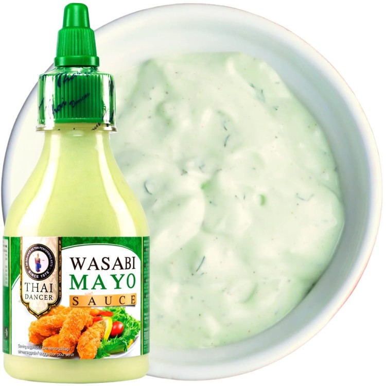 Sos Gęsty MAYO Ostry Smak WASABI Majonez Do Sushi Sałatek Mięsa 200ml THAI DANCER