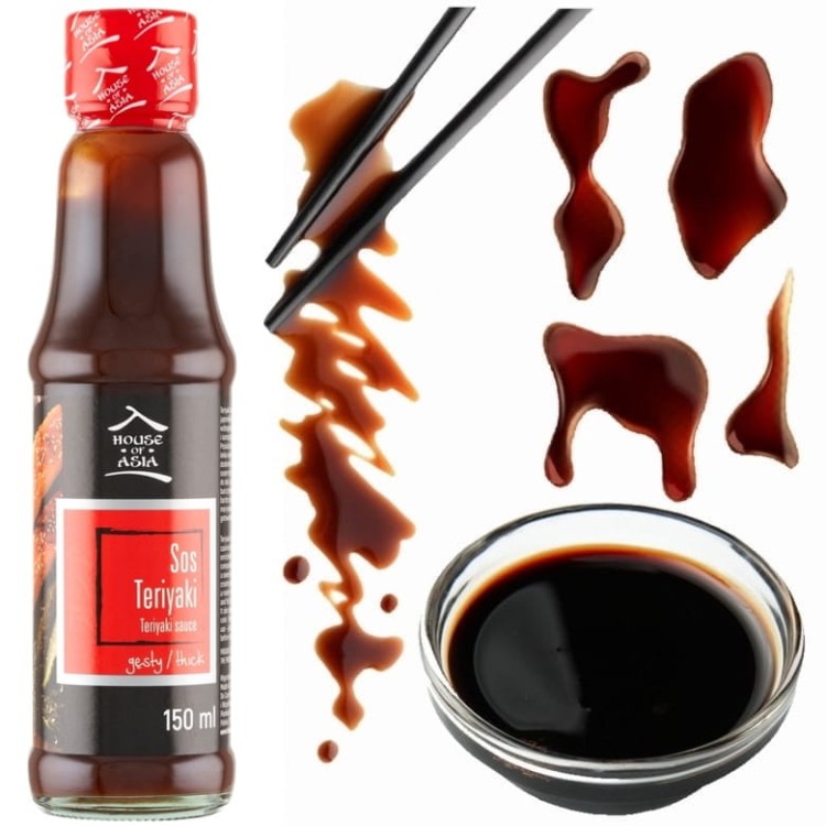 Chiński Sos Sojowy Marynata TERIYAKI Do Smażonego Mięsa 150ml HOUSE OF ASIA