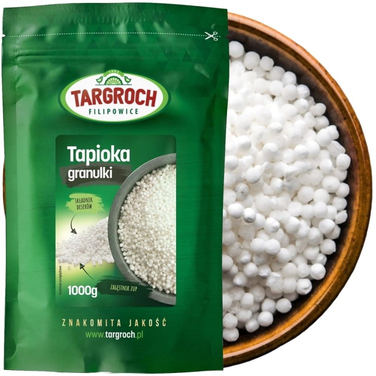 Perełki z Tapioki Tapioka Perełka Mała Drobna Bubble Tea Desery 1kg 1000g TARGROCH