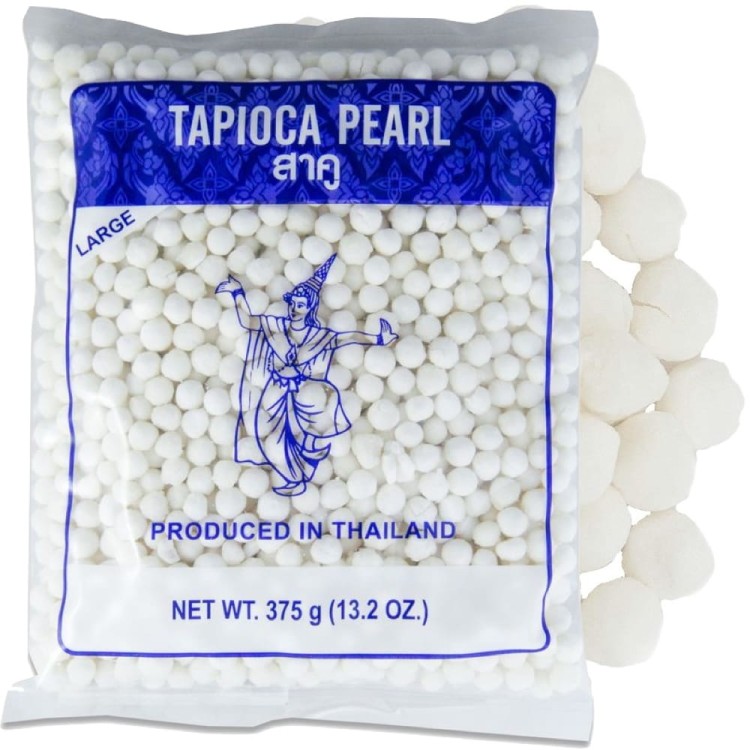 Tajskie Perełki z Tapioki Tapioka Perełka Duże Kuleczki Do Deserów 375g THAI DANCER