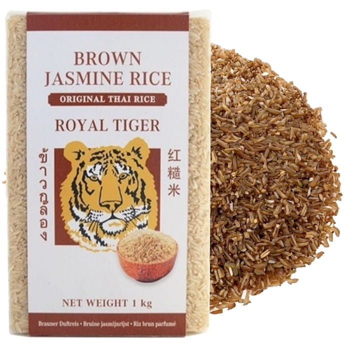 Azjatycki Zdrowy Ryż Jaśminowy Brązowy Źródło Błonnika 1kg 1000g ROYAL TIGER