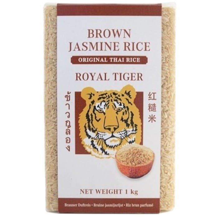 Azjatycki Zdrowy Ryż Jaśminowy Brązowy Źródło Błonnika 1kg 1000g ROYAL TIGER