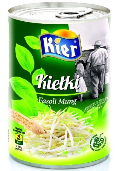 Chińskie Kiełki Fasoli Mung Mung Bean Sprouts w Zalewie w Puszce 425g KIER