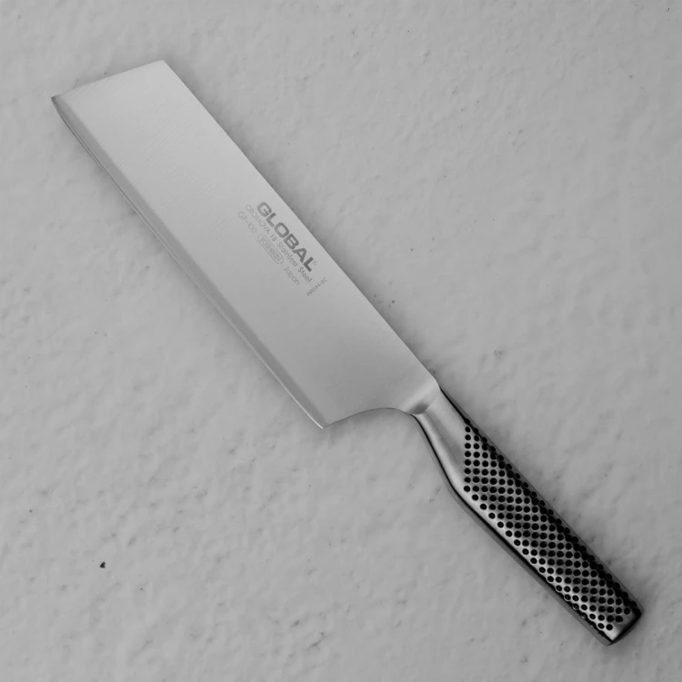 Global Japoński Nóż Kuchenny Do Warzyw Siekania Nakiri Tasak 56-58 HRC 18cm GF-100