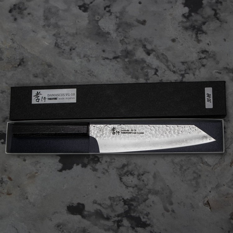 Sakai Takayuki Nanairo VG-10 Ebony Japoński Nóż Kengata 19 cm