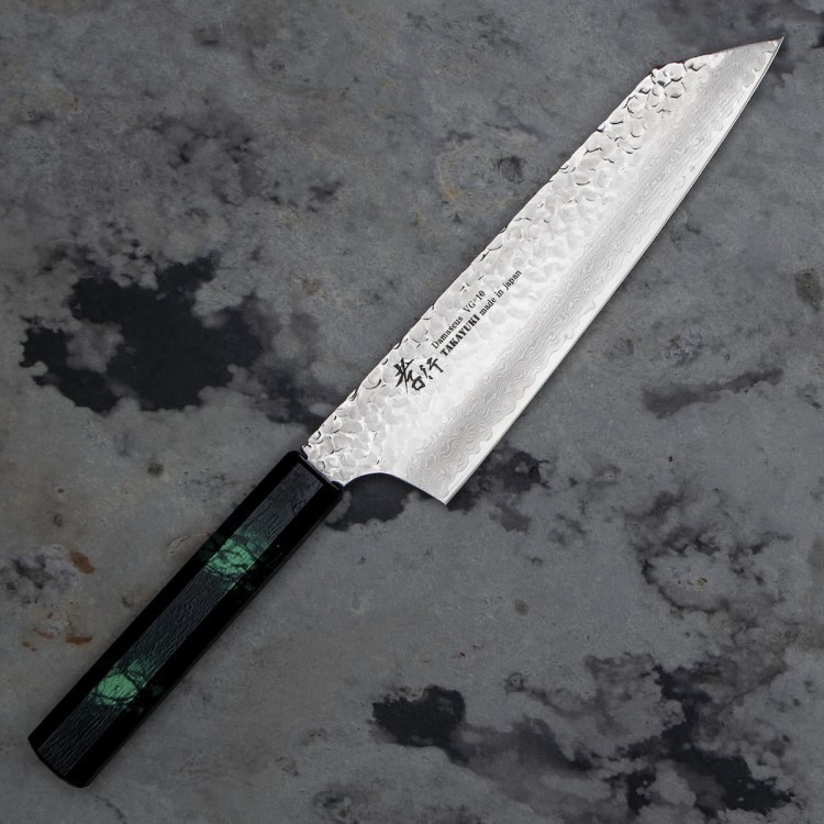 Sakai Takayuki Nanairo VG-10 Green Japoński Nóż Kengata 19 cm