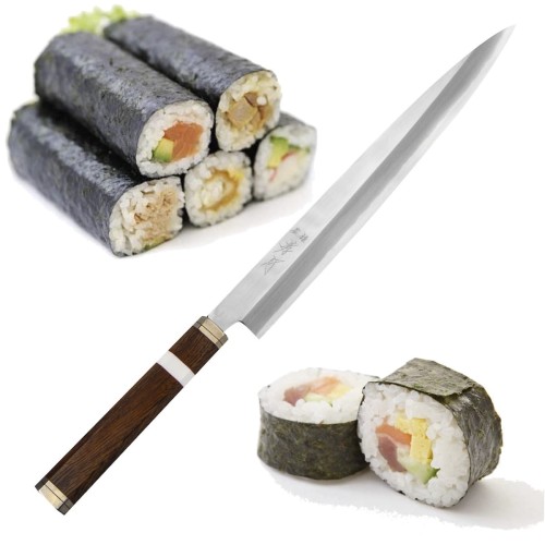 Sakai Takayuki Shiden Silver#3 Japoński Nóż Kuchenny Yanagiba Do Sushi Filetowania 60-61 HRC 27cm