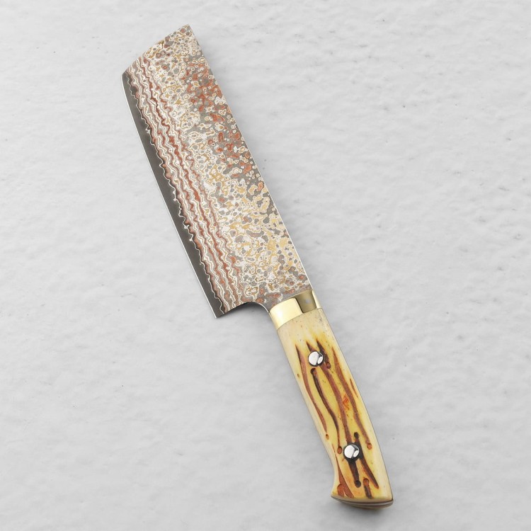 Takeshi Saji OBB Black VG-10 Color Japoński Nóż Nakiri 17cm