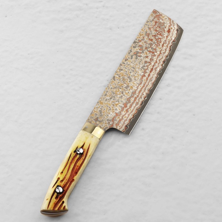 Takeshi Saji OBB Black VG-10 Color Japoński Nóż Nakiri 17cm