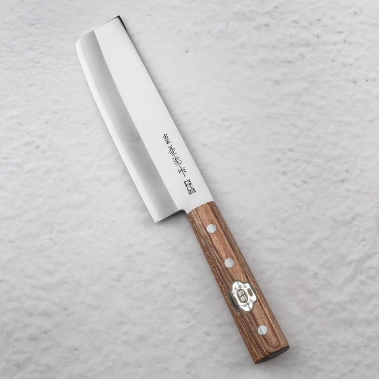 Kanetsune 1000 Shirogami#2/SS Japoński Nóż Nakiri 16,5cm