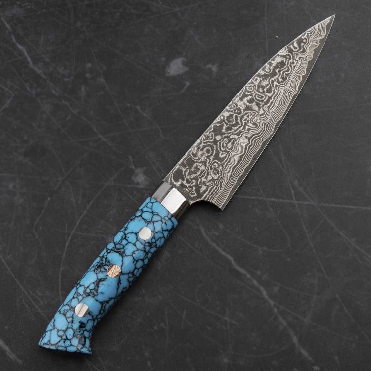 Takeshi Saji BTQ R-2 Black Ręcznie Kuty Japoński Nóż Uniwersalny 13cm