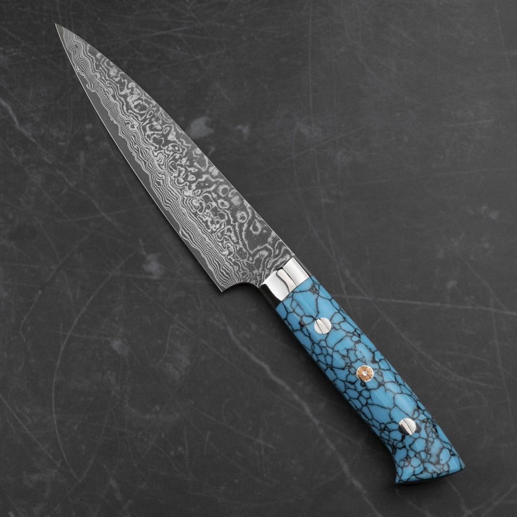 Takeshi Saji BTQ R-2 Black Ręcznie Kuty Japoński Nóż Uniwersalny 15cm