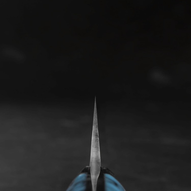 Takeshi Saji BTQ R-2 Black Ręcznie Kuty Japoński Nóż Uniwersalny 15cm