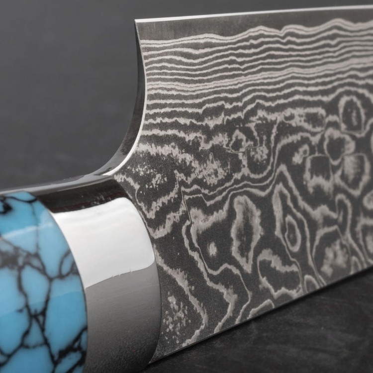 Takeshi Saji BTQ R-2 Black Ręcznie Kuty Japoński Nóż Szefa Kuchni 18cm