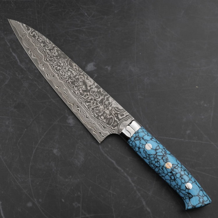 Takeshi Saji BTQ R-2 Black Ręcznie Kuty Japoński Nóż Szefa Kuchni 18cm