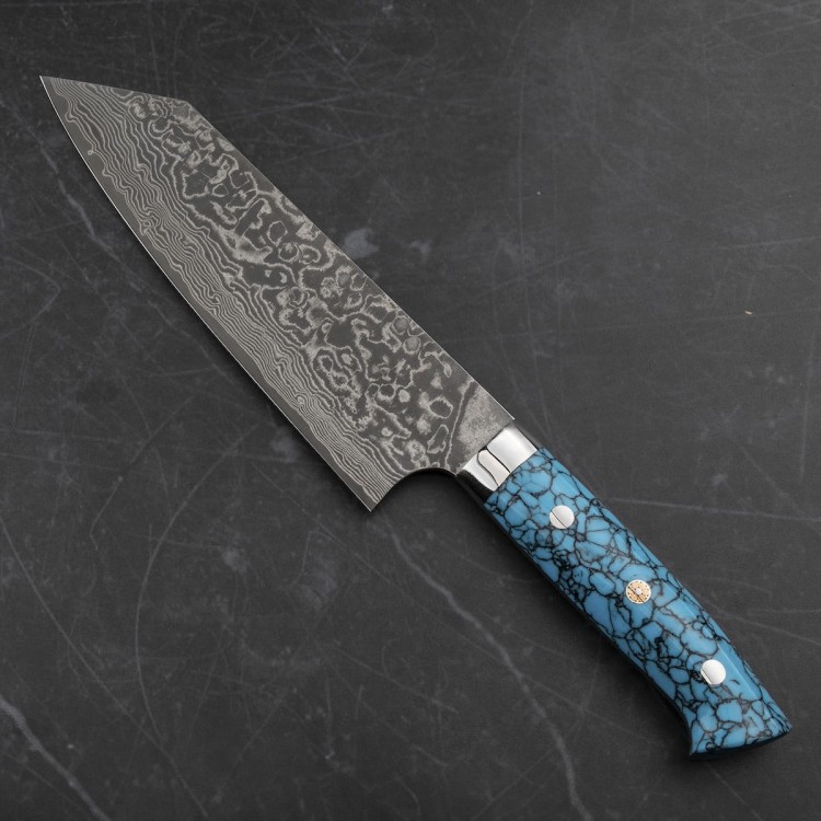 Takeshi Saji BTQ R-2 Black Ręcznie Kuty Japoński Nóż Bunka 17cm