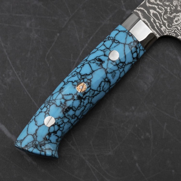 Takeshi Saji BTQ R-2 Black Ręcznie Kuty Japoński Nóż Bunka 17cm