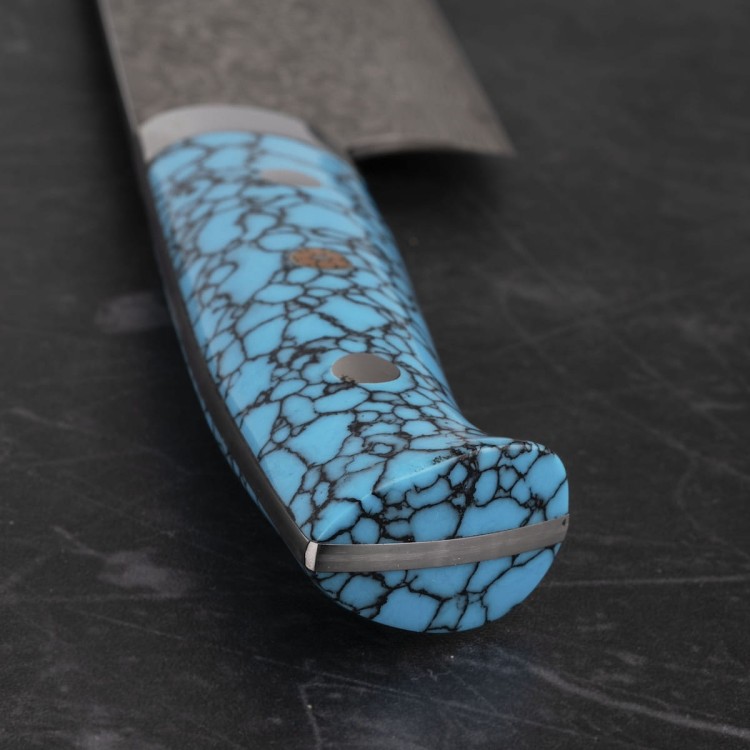 Takeshi Saji BTQ R-2 Black Ręcznie Kuty Japoński Nóż Szefa Kuchni 21cm