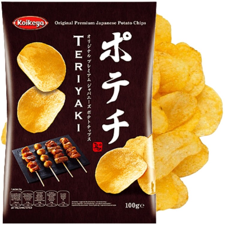 Japońskie Chipsy Ziemniaczane Potechi Teriyaki Potato Chips 100g KOIKEYA