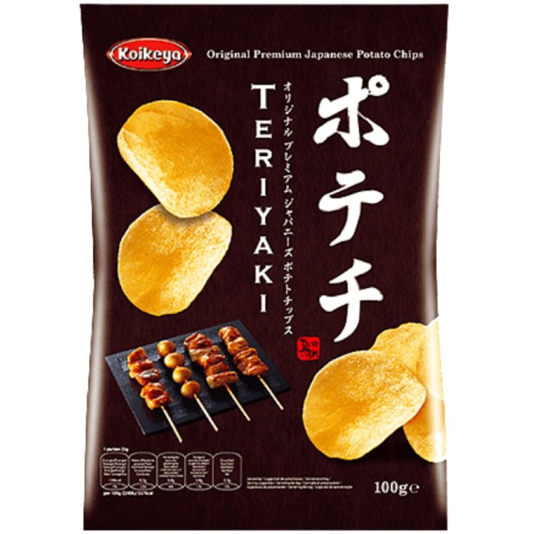 Japońskie Chipsy Ziemniaczane Potechi Teriyaki Potato Chips 100g KOIKEYA