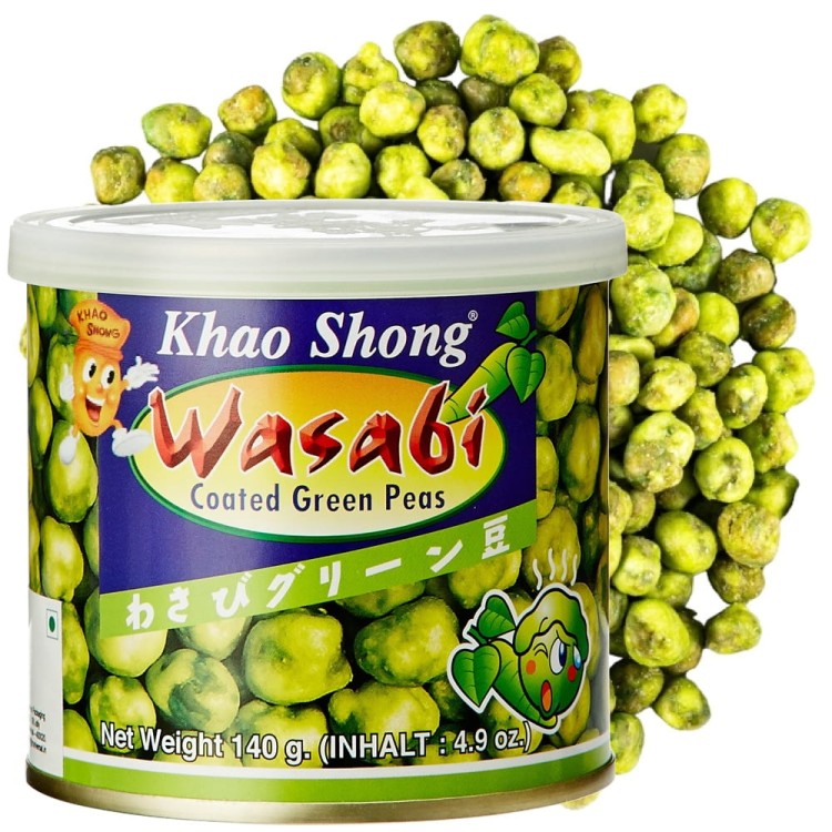 Chrupiąca Przekąska Ostry Zielony Groszek w Wasabi 140g KHAO SHONG