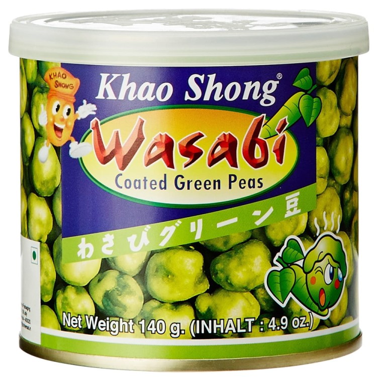 Chrupiąca Przekąska Ostry Zielony Groszek w Wasabi 140g KHAO SHONG