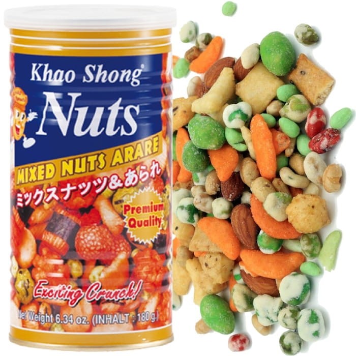 Tajska Mieszanka Różne Smaki Przekąski Orzeszki Snacki ARARE MIX 180g KHAO SHONG