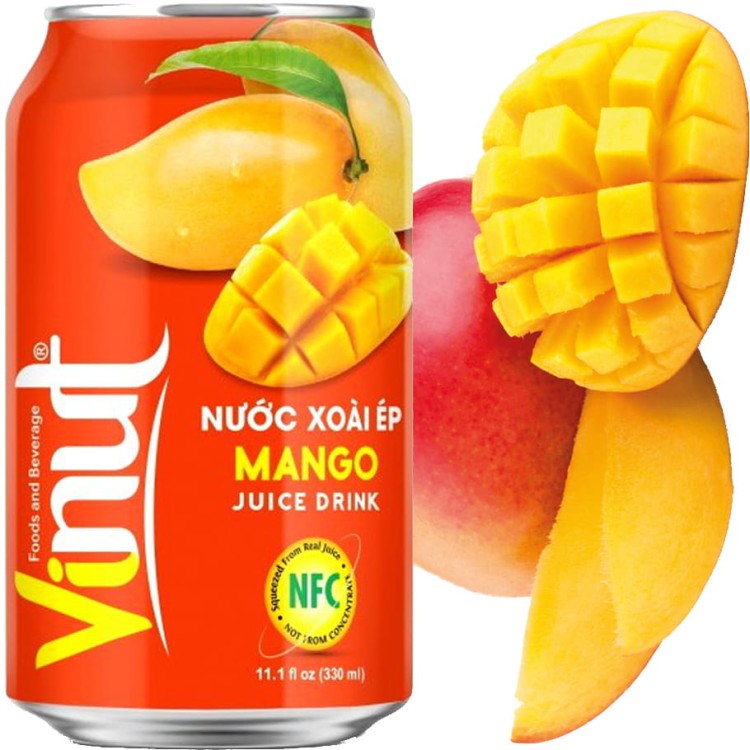 Napój z Owoców o Smaku Mango Wietnamski Juice Drink 330ml VINUT