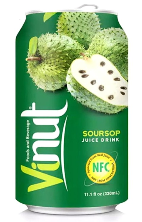 Napój z Owoców o Smaku Flaszowca Wietnamski Soursop Juice Drink 330ml VINUT