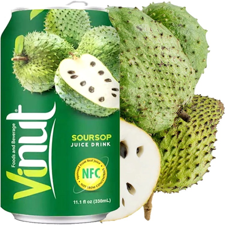 Napój z Owoców o Smaku Flaszowca Wietnamski Soursop Juice Drink 330ml VINUT
