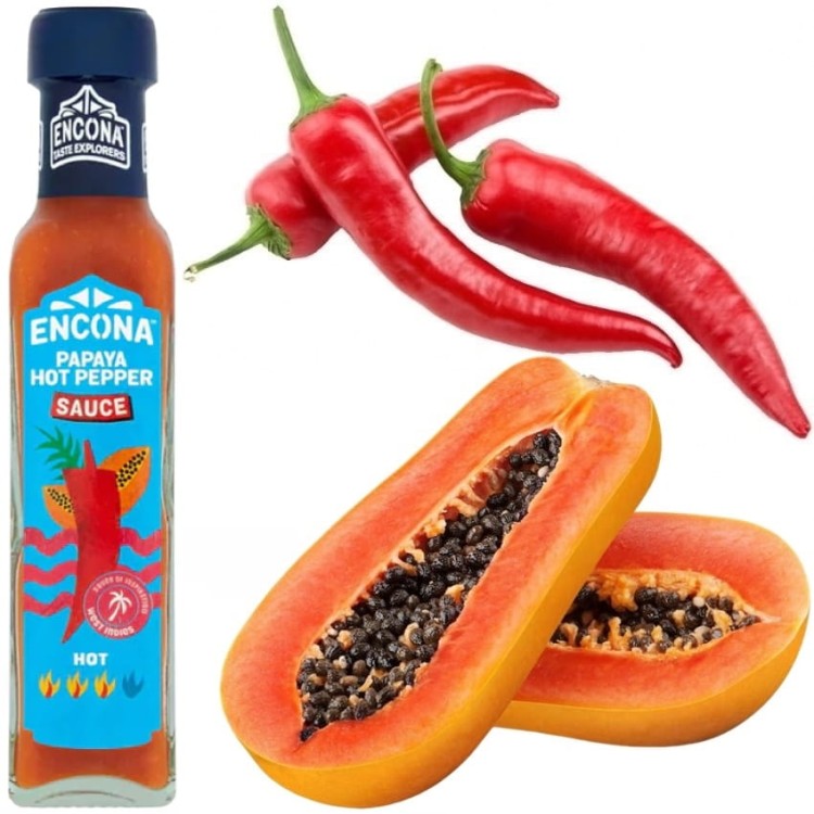 Gęsty Ostry Sos Chilli PAPAYA Papaja Marynata Dip Do Grilla 142ml ENCONA