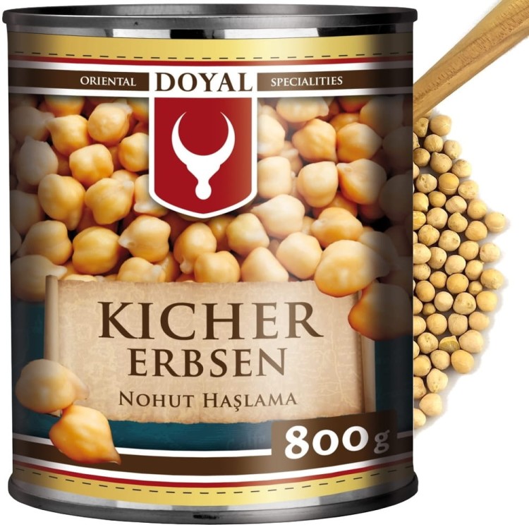 Zdrowa Ciecierzyca Cieciorka w Zalewie Na Humus Do Sałatek i Zup 800g DOYAL