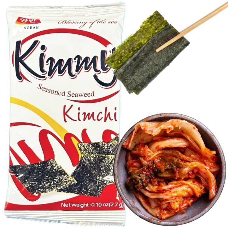 Koreańskie Nori Snacks Przekąska Chrupiące Wodorosty Prażone KimChi 2,7g DONGWON