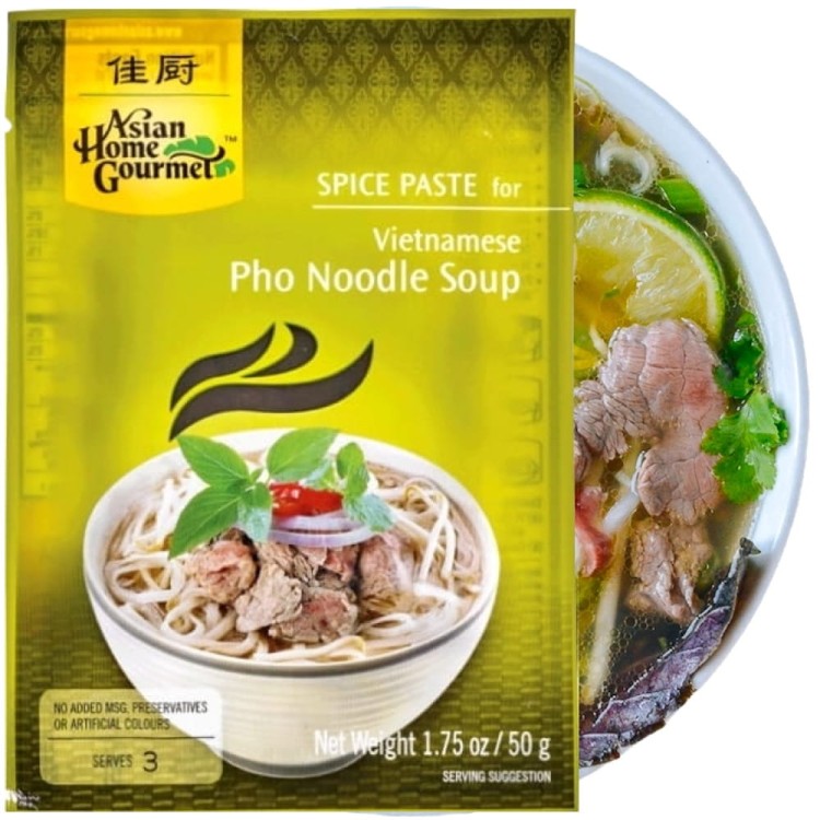 Baza Pasta Do Wietnamskiej Zupy PHO Saszetka Vietnamese Pho Noodle 50g ASIAN HOME GOURMET