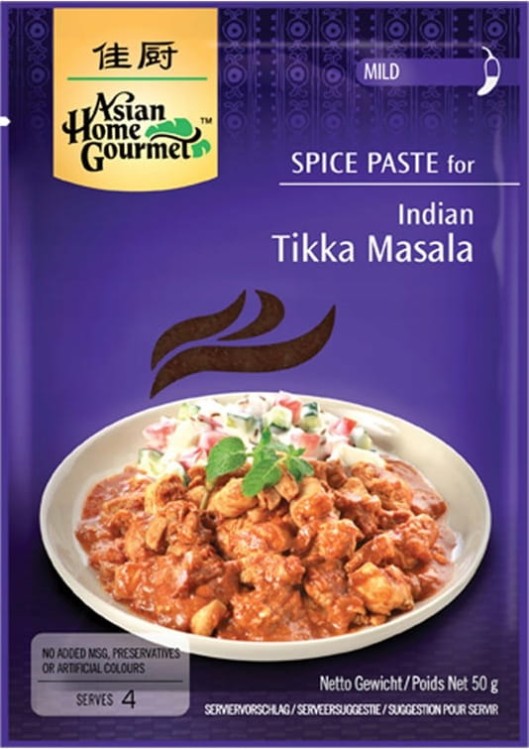 Gęsta Aromatyczna Pasta Do Curry Tikka Masala Hot 50g ASIAN HOME GOURMET