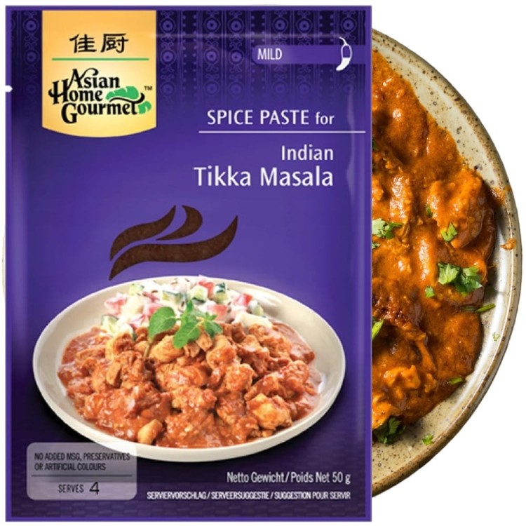 Gęsta Aromatyczna Pasta Do Curry Tikka Masala Hot 50g ASIAN HOME GOURMET