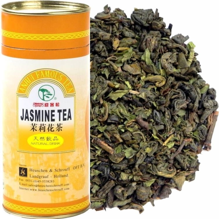 Zielona Zdrowa Herbata Jaśminowa Liściasta Wygodna Puszka 200g GREETING PINE