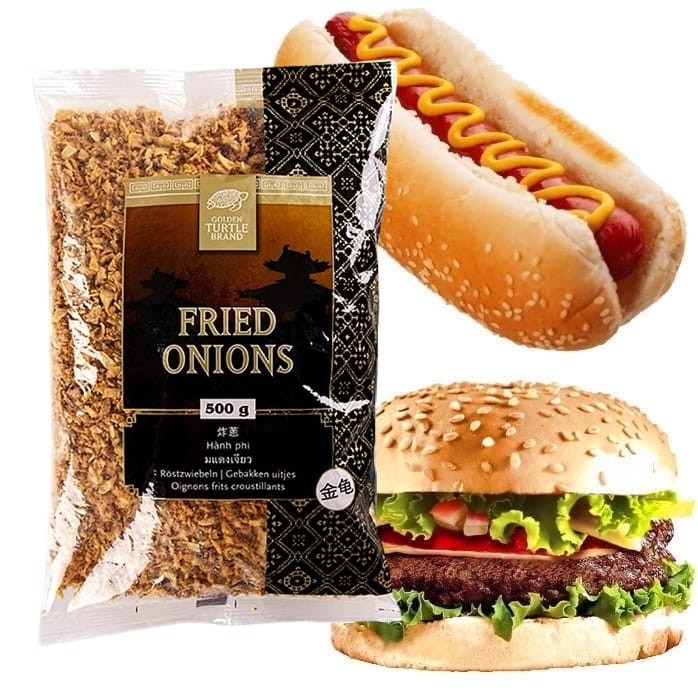 Smażona Cebulka Cebula Do Hot Dogów Hamburgera 500g GOLDEN TURTLE BRAND