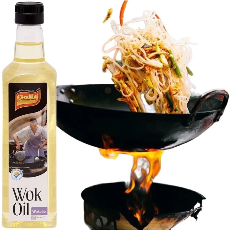 Olej Do Smażenia w Woku Stir Fry Wysoka Temperatura Nierafinowany 500ml DAILY