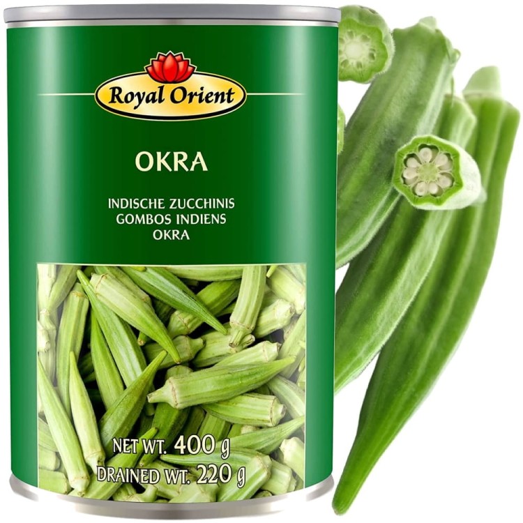 Indyjska Okra w Zalewie Piżmian Jadalny w Puszce Gombos 400g ROYAL ORIENT
