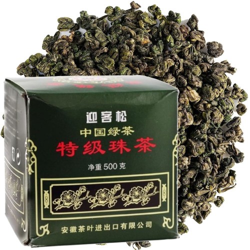 Chińska Zdrowa Zielona Herbata Liściasta Gunpowder 500g GREETING PINE