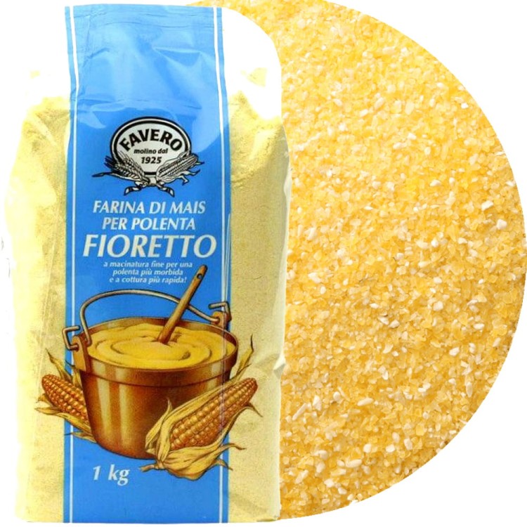 Mąka Kaszka Kukurydziana Żółta Do Polenty Sosów 1000g Włoska 1kg FAVERO