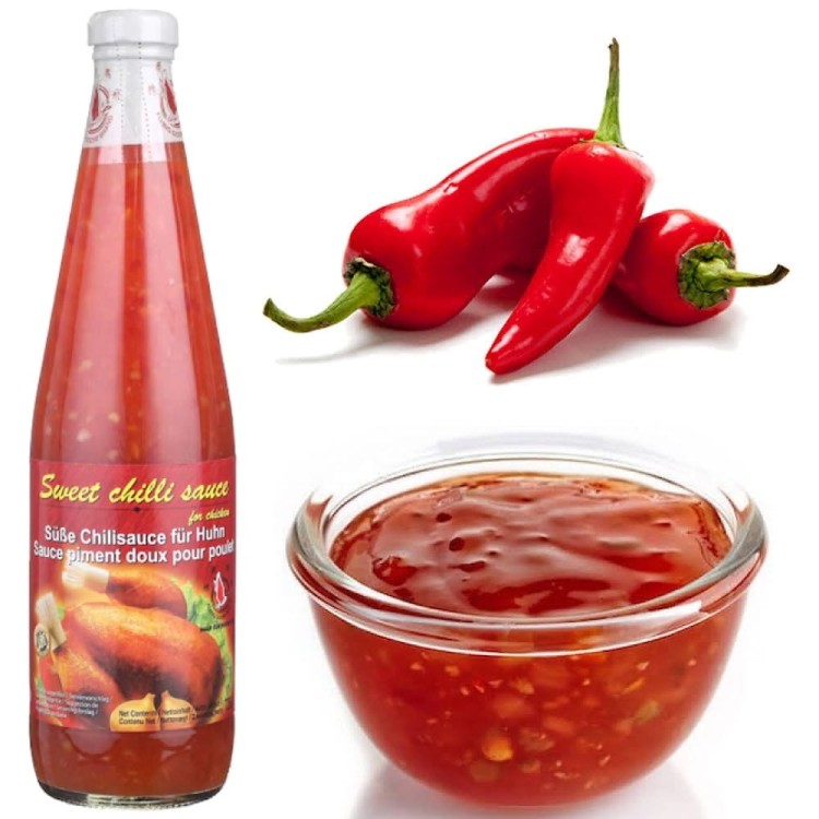 Tajski Duży Słodki Sos Chili Do Kurczaka Dip i Baza Do Woka 725ml FLYING GOOSE BRAND