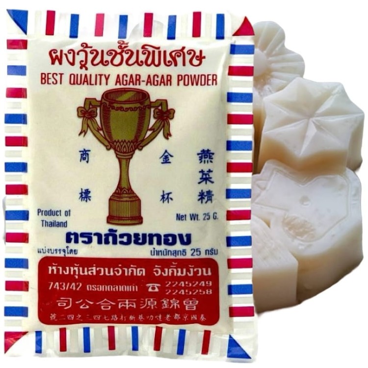 Tajska Naturalna Substancja Żelująca Agar Agar Do Deserów 25g GOLD CUP
