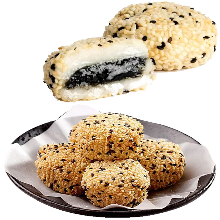 Ciastka Ciasteczka Ryżowe MOCHI z Sezamem Nadzienie Sezamowe Japońskie 210g YUKI & LOVE