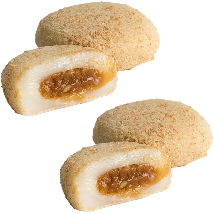 Ciastka Ciasteczka Ryżowe MOCHI z Orzechami Nadzienie Orzechowe Peanut 210g YUKI & LOVE